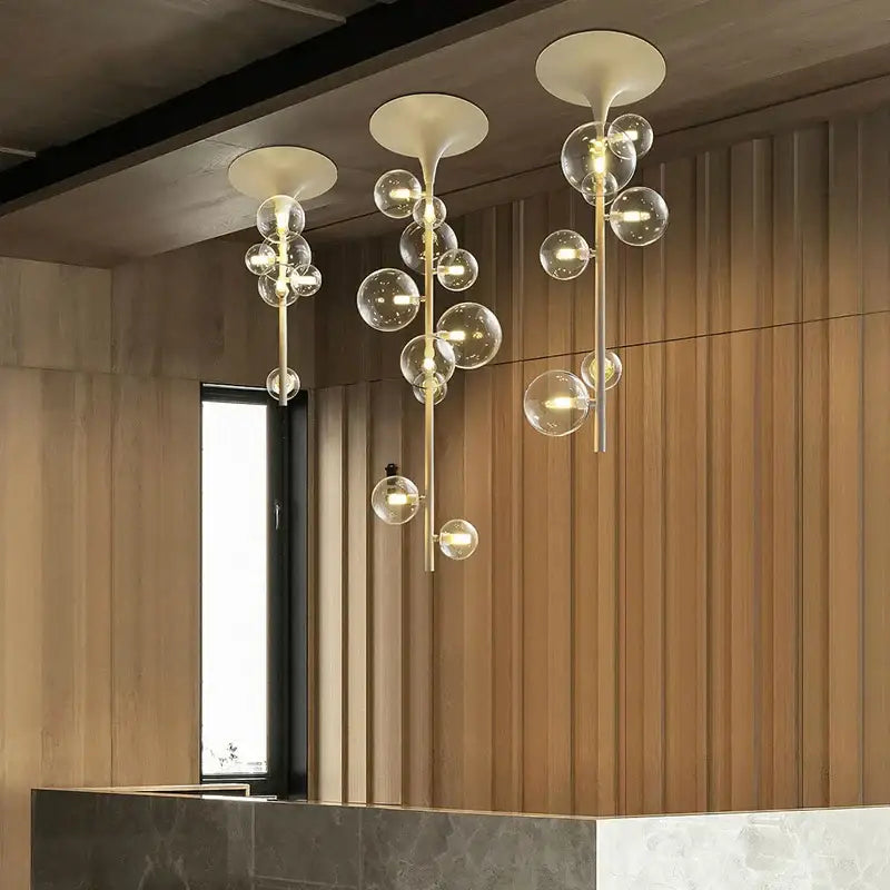 Glass Bubble Pendant Light for Dining Bar or Cafe