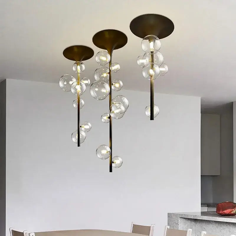 Glass Bubble Pendant Light for Dining Bar or Cafe