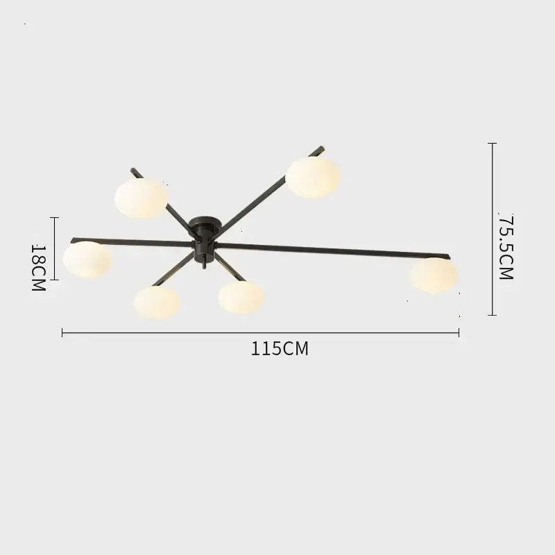Brass Frosted Globe Ceiling Lamp