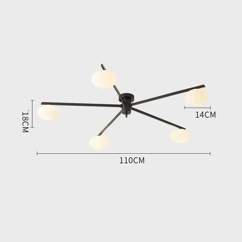 Brass Frosted Globe Ceiling Lamp