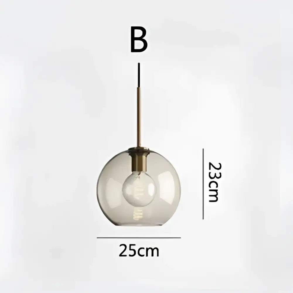 Brass Minimalist Glass Chandelier