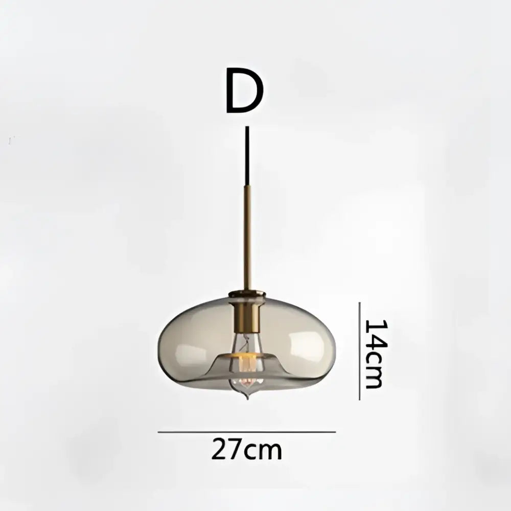 Brass Minimalist Glass Chandelier
