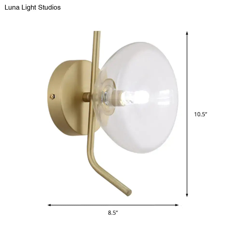 Brass Dome Wall Sconce Glass Dome Bedroom
