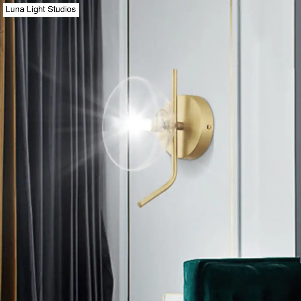 Brass Dome Wall Sconce Glass Dome Bedroom