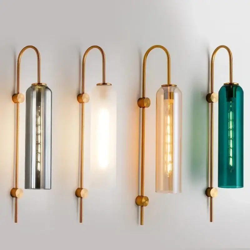 Amber Glass Sconce Lamp