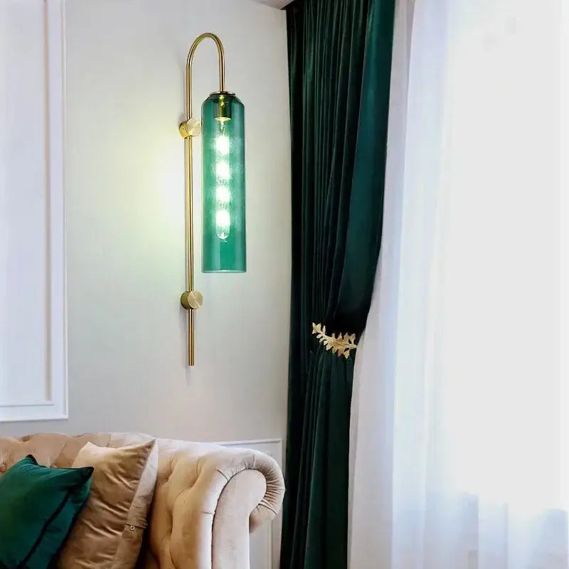 Amber Glass Sconce Lamp