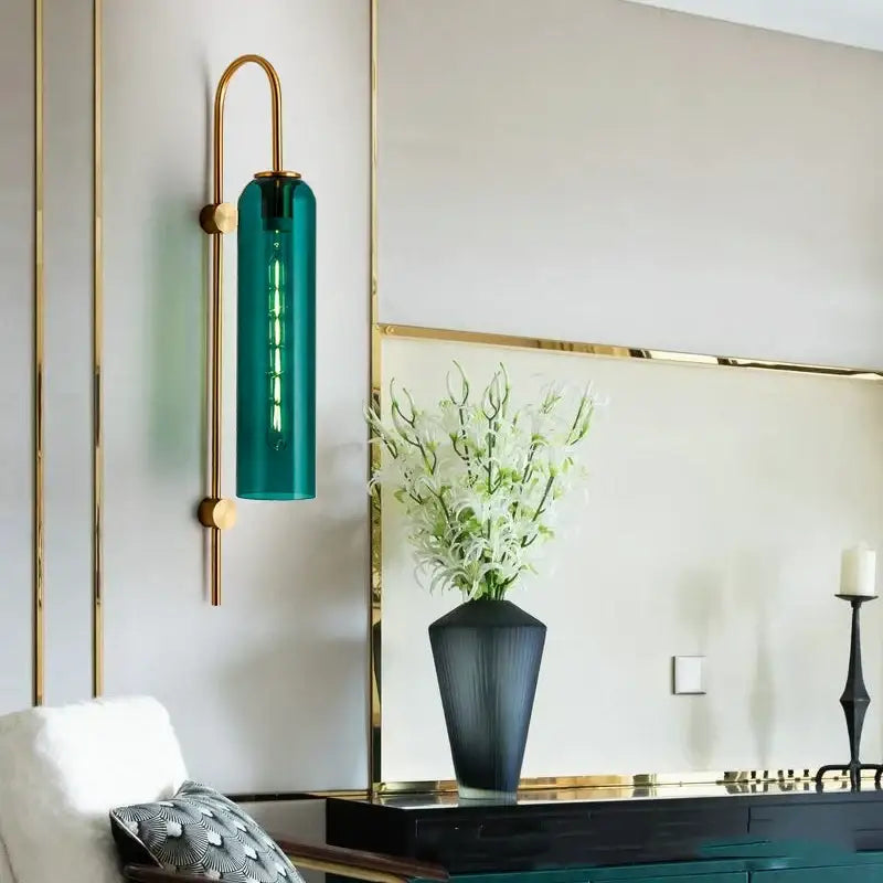 Amber Glass Sconce Lamp