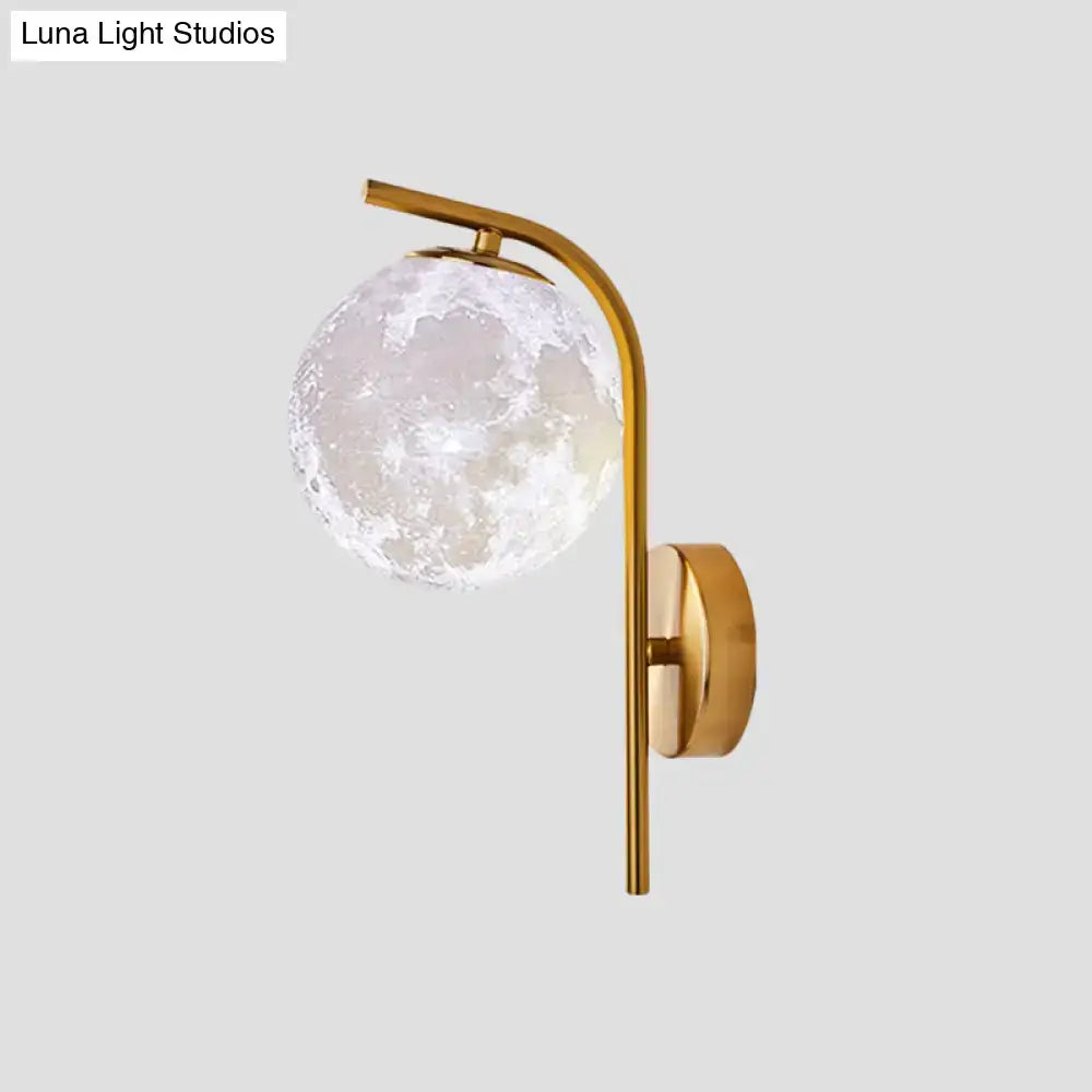 Brass Frosted Bedside Lamp