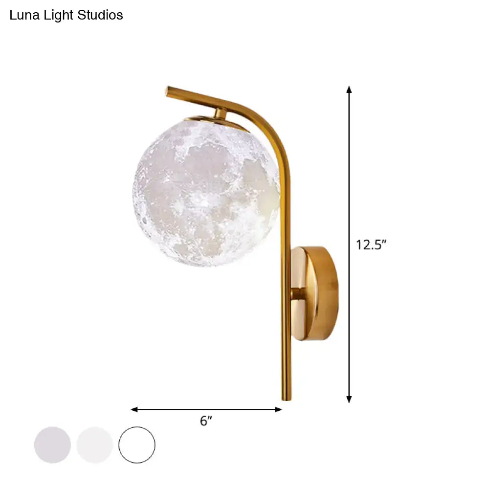 Brass Frosted Bedside Lamp