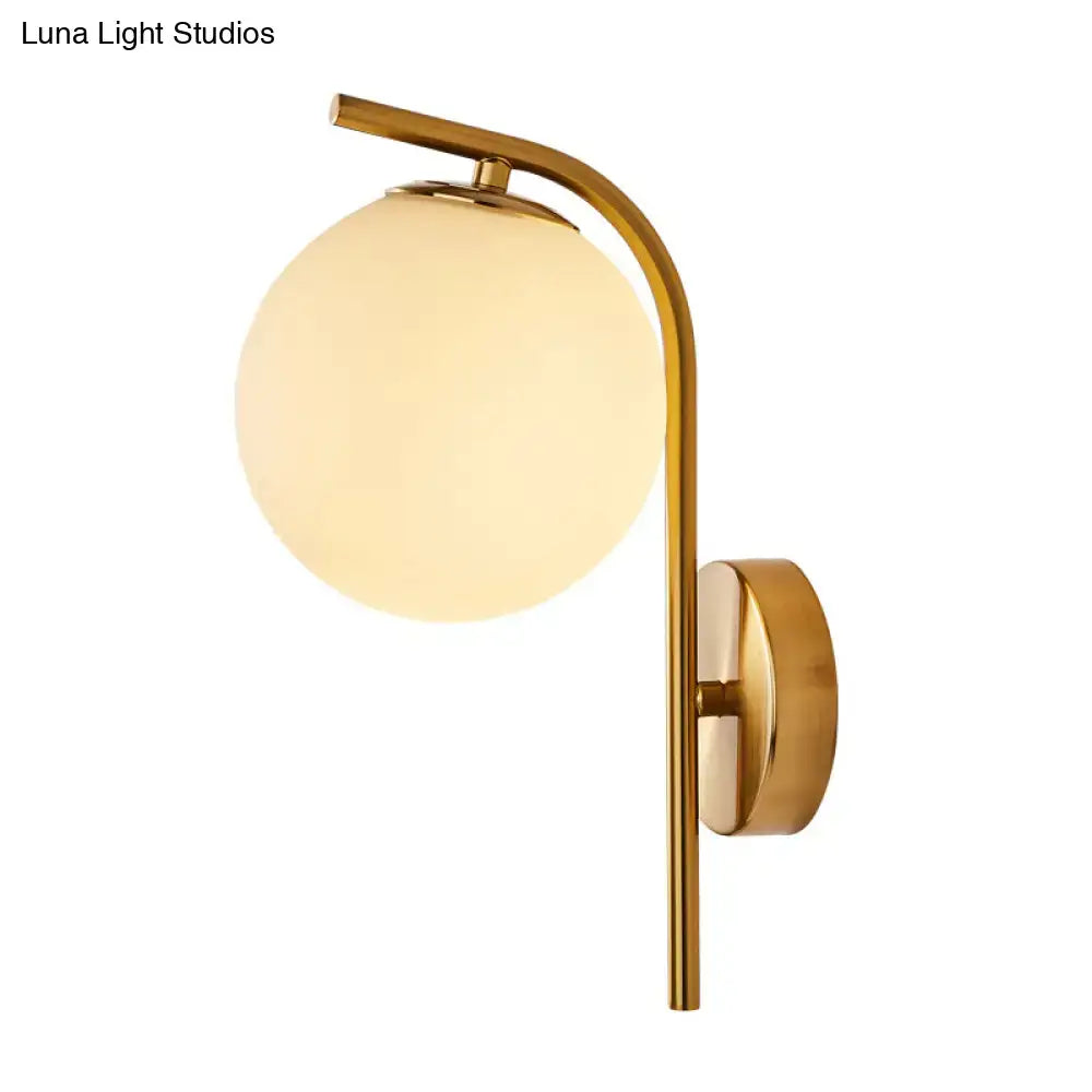 Brass Frosted Bedside Lamp