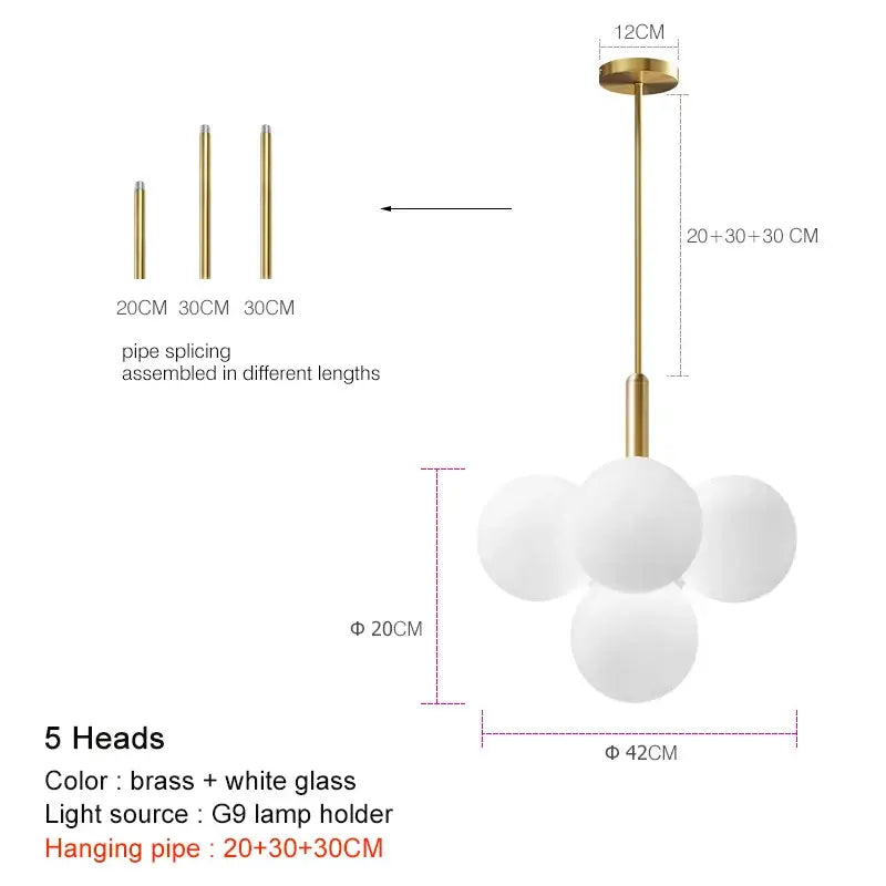 Brass Globe Pendant Lamp