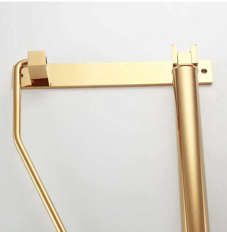 Gold Wall Clothing Rack