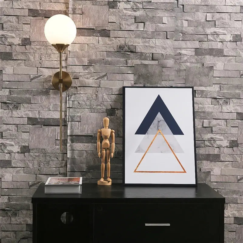 Brass Glass Globe Sconce with Touch Control