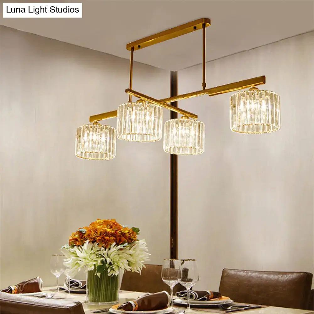 Brass Crystal Hanging Light