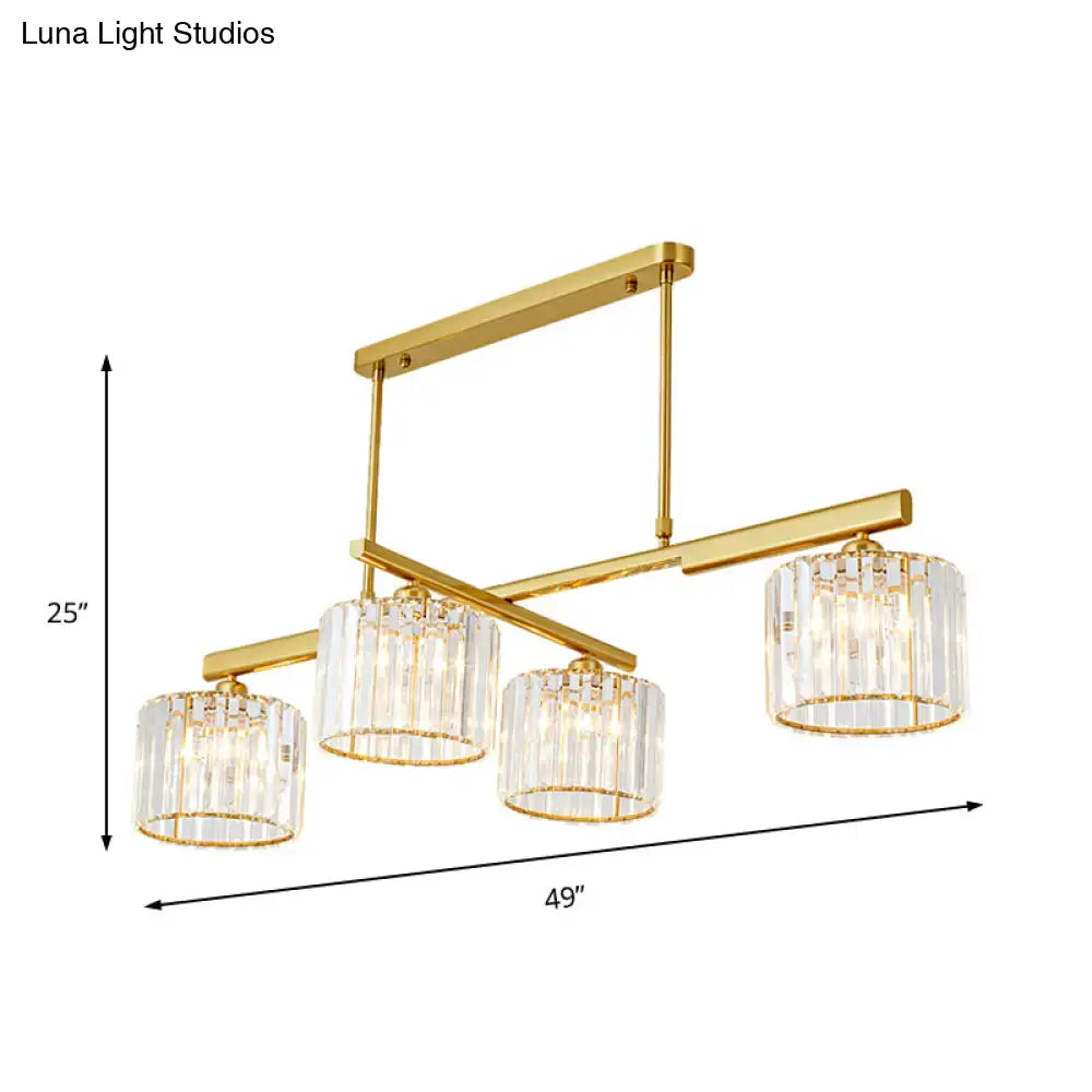 Brass Crystal Hanging Light