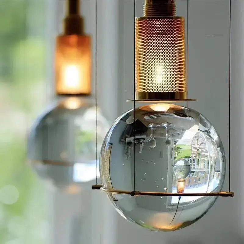 Brass Crystal Ball Pendant