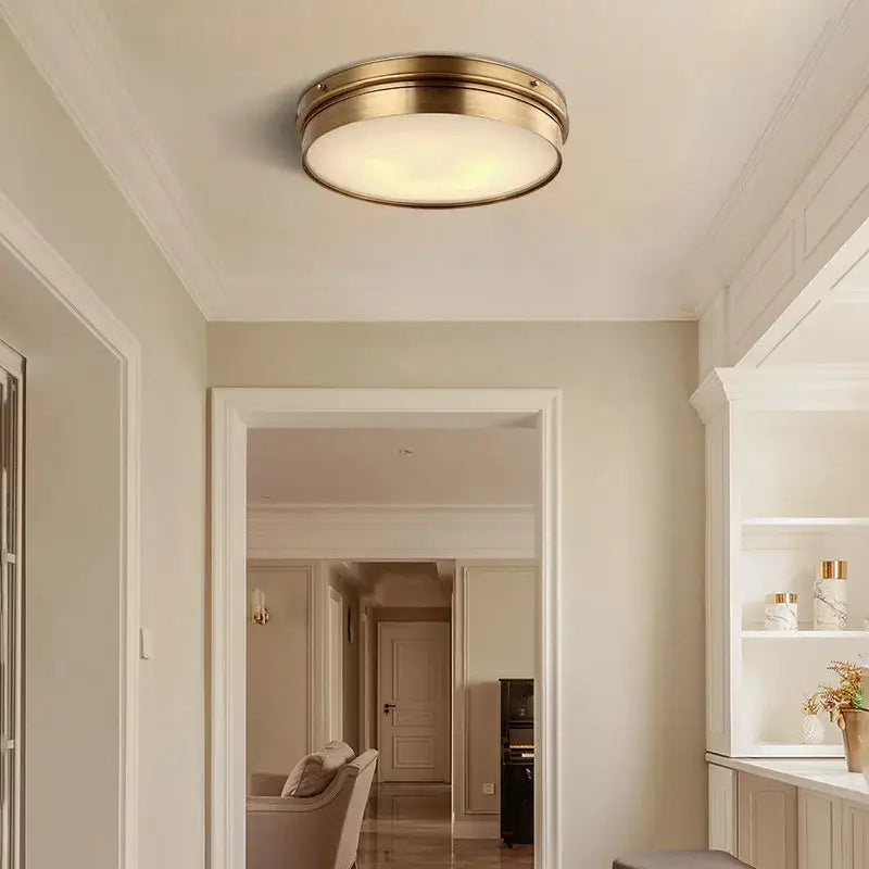 Brass LED Ceiling Light 50cm Flush Mount