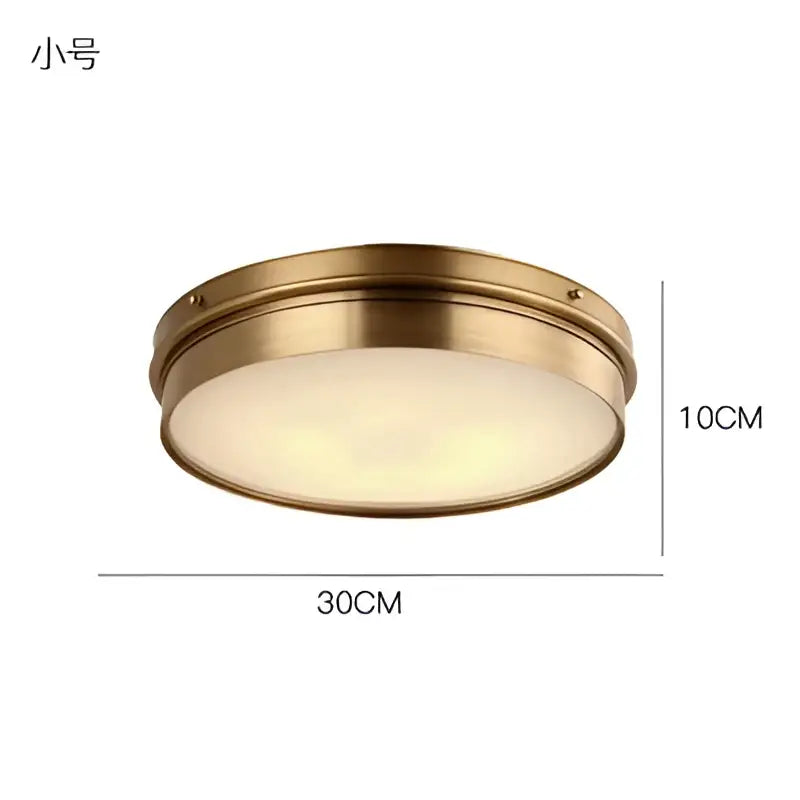 Brass LED Ceiling Light 50cm Flush Mount