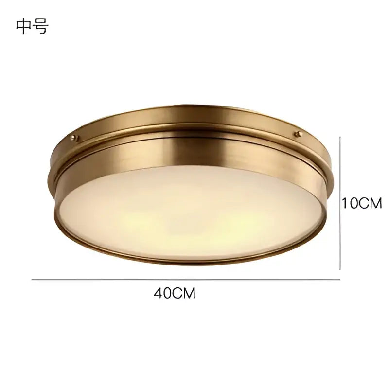 Brass LED Ceiling Light 50cm Flush Mount