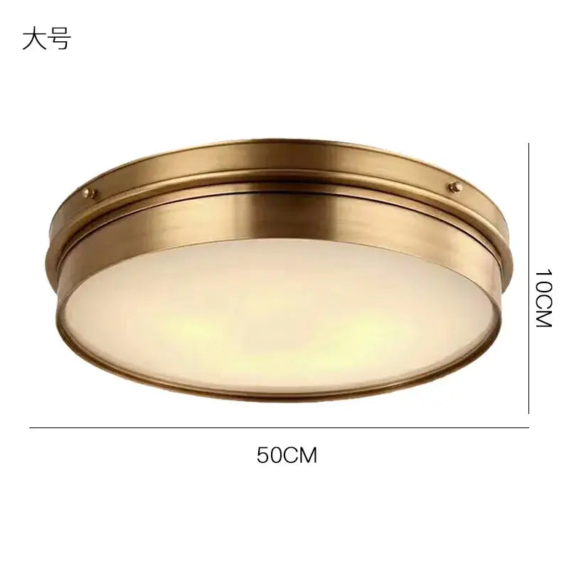 Brass LED Ceiling Light 50cm Flush Mount