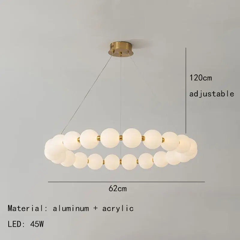 Brass Frosted Sphere Pendant