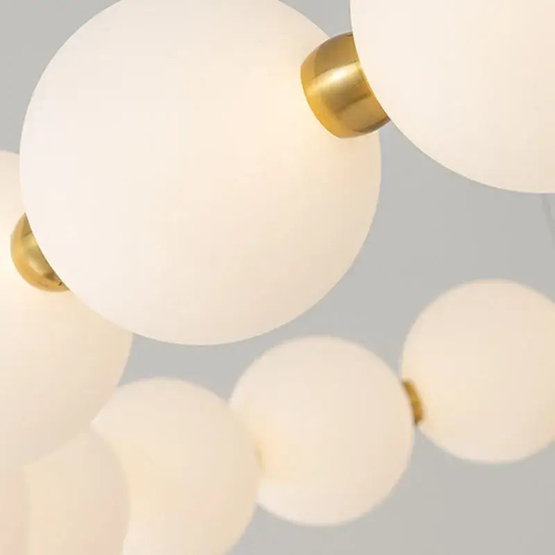 Brass Frosted Sphere Pendant
