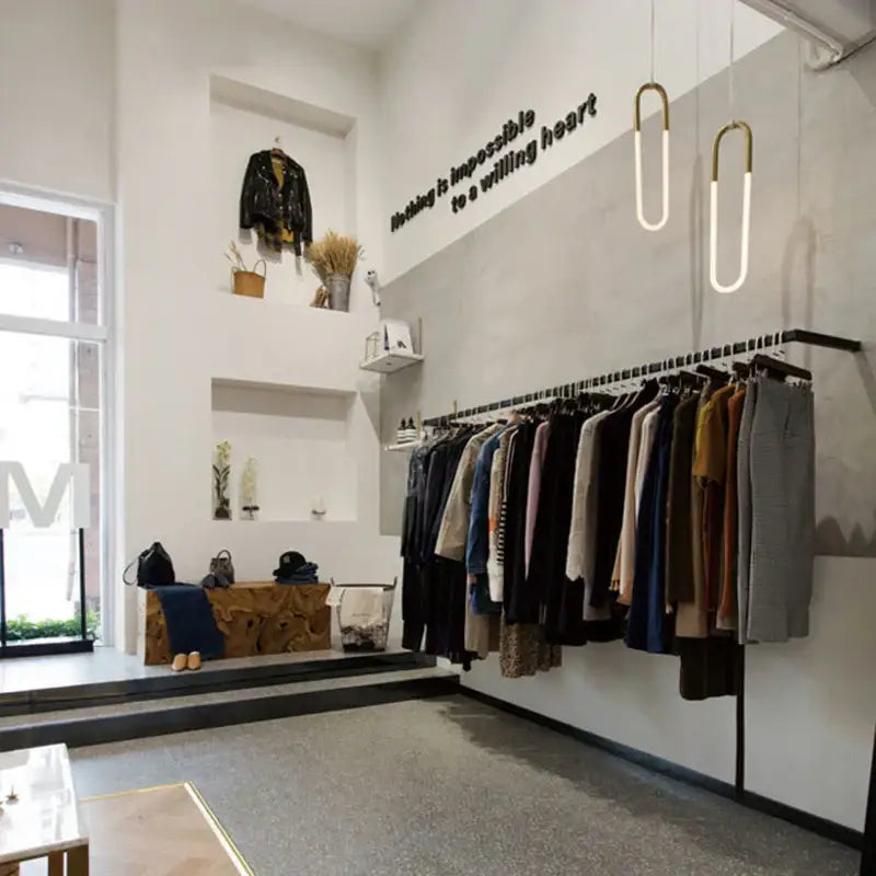 Brass U-Shaped Bar Chandelier