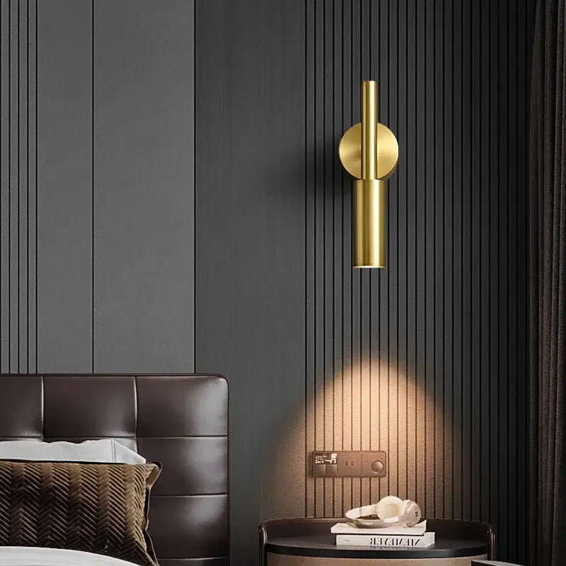 Brass Cylindrical Wall Sconce