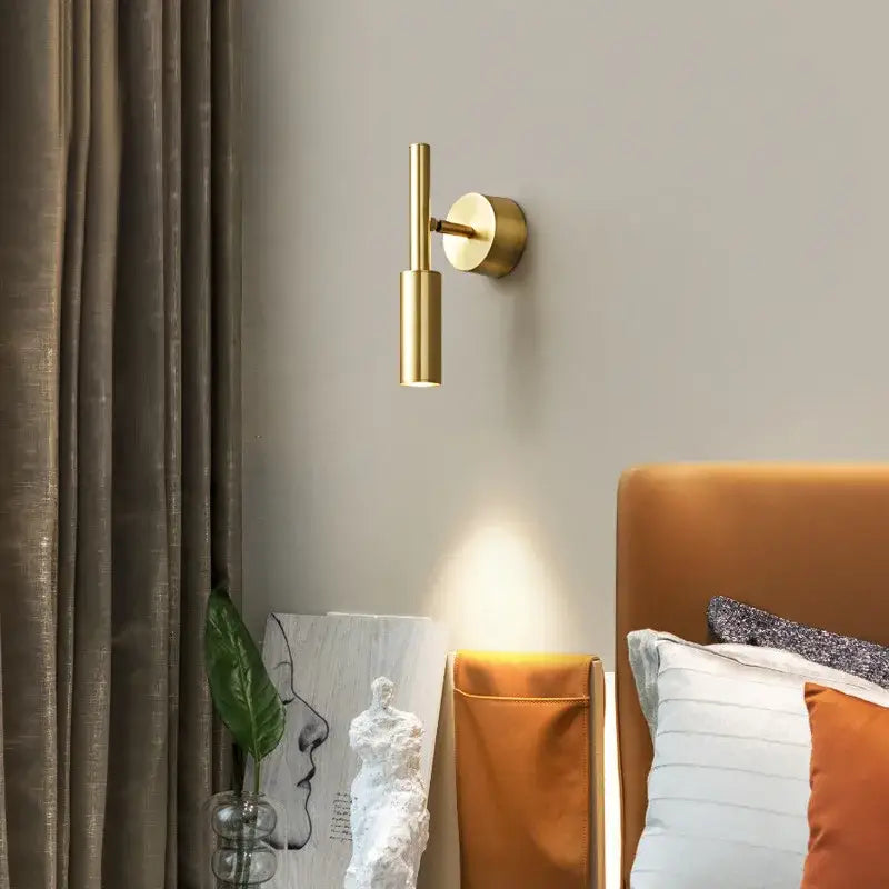 Brass Cylindrical Wall Sconce