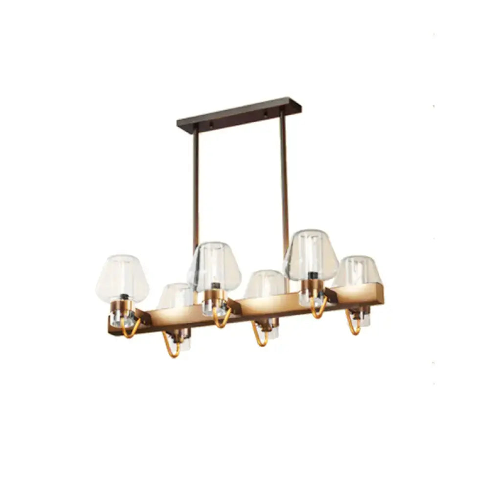 Brass Linear Chandelier Light