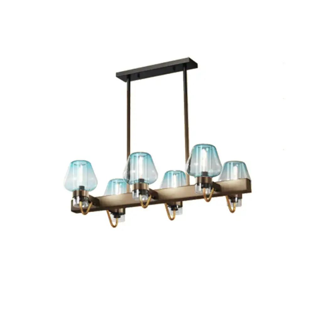 Brass Linear Chandelier Light