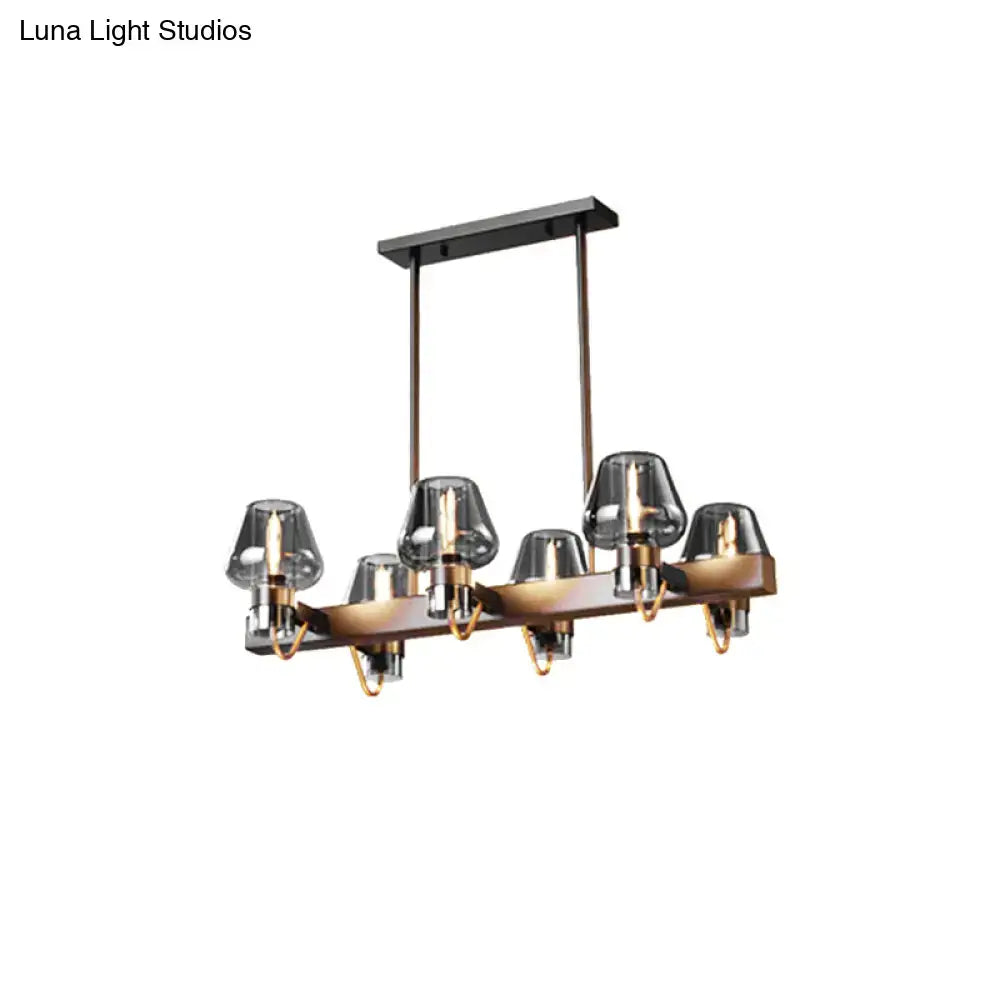 Brass Linear Chandelier Light