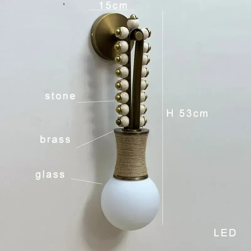 Brass Marble Luxury Hallway Sconce