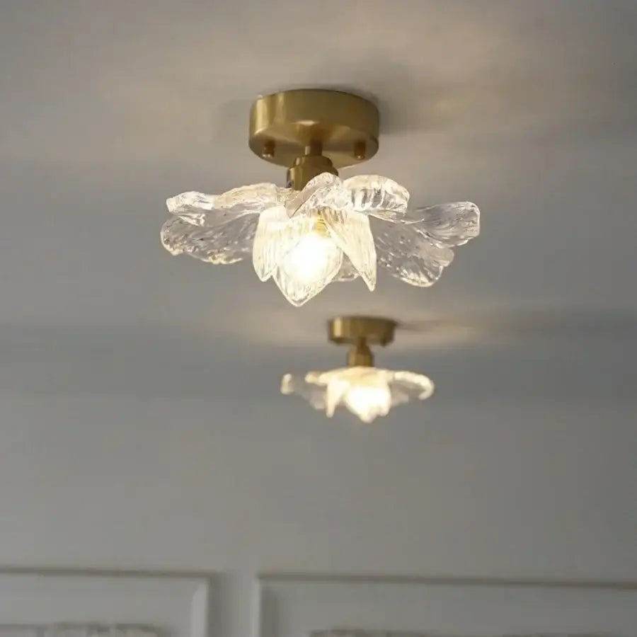 Brass Orchid Ceiling Lamp