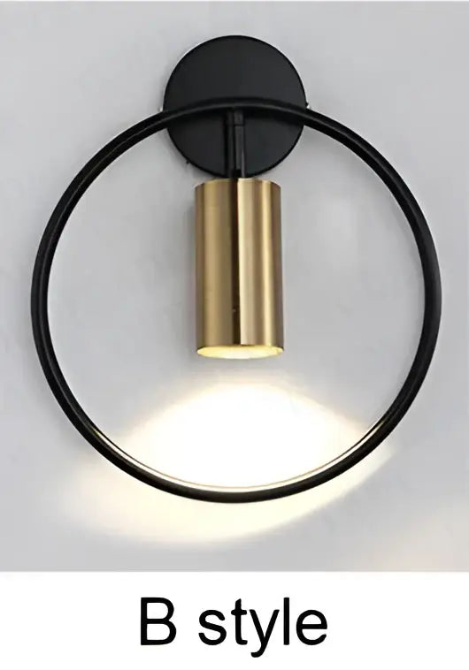 Gold Circular Wall Light