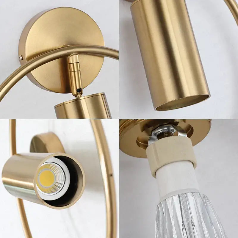 Gold Circular Wall Light