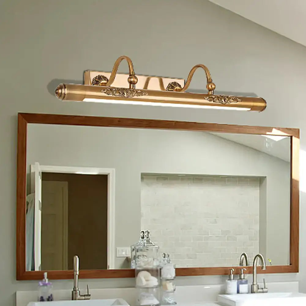 Brass Scrollwork Vanity Light