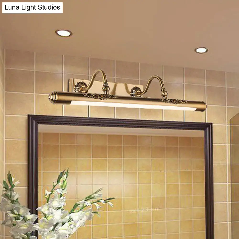 Brass Scrollwork Vanity Light