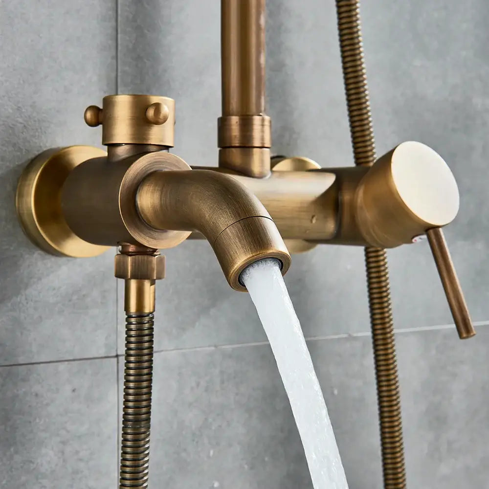 Brass Rainfall Shower Set with 8-Inch Head