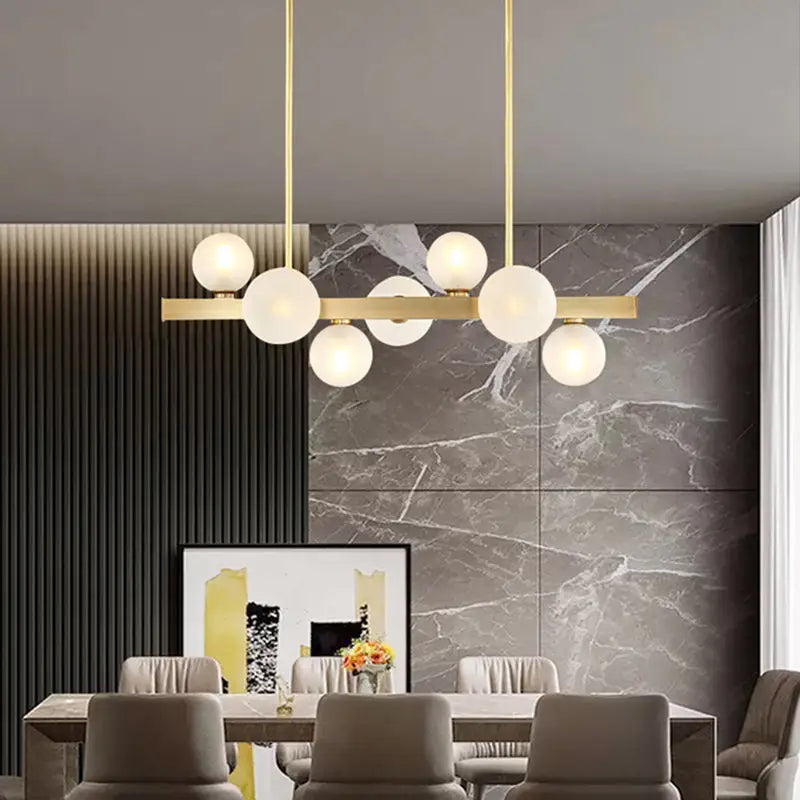 Brass Globe Pendant Light