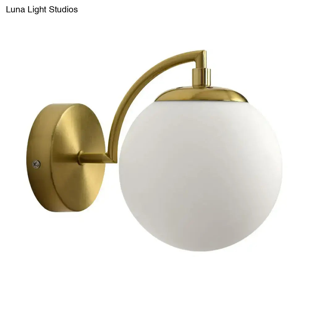 Brass Smoked Glass Stair Light