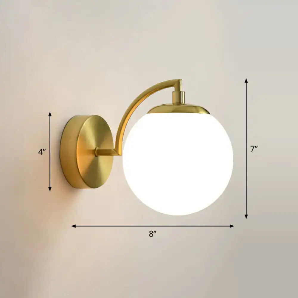 Brass Smoked Glass Stair Light