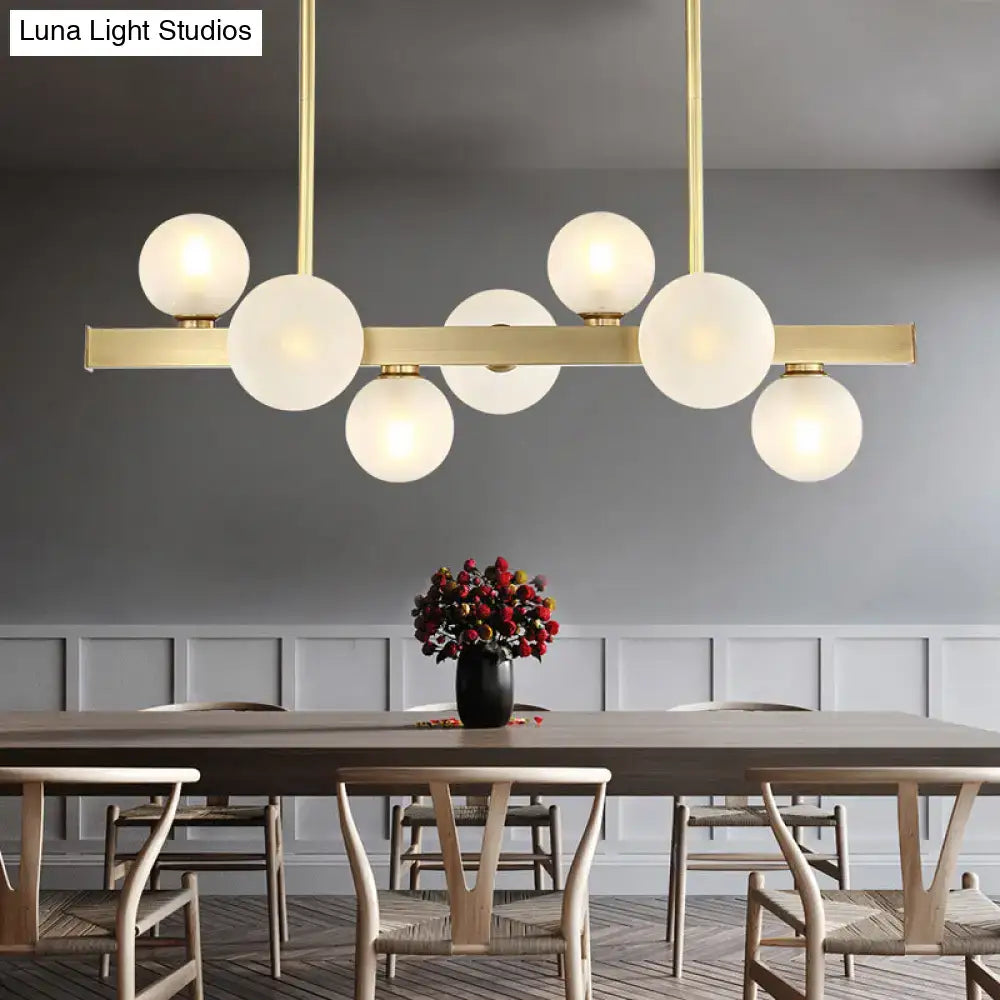 Brass Globe Ceiling Light