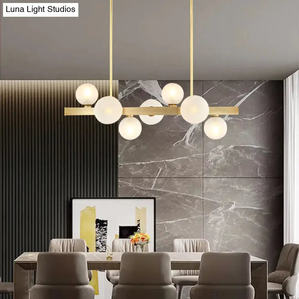 Brass Globe Ceiling Light