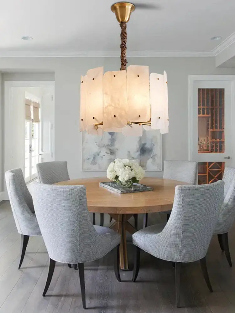 Brass Stone Pendant Light