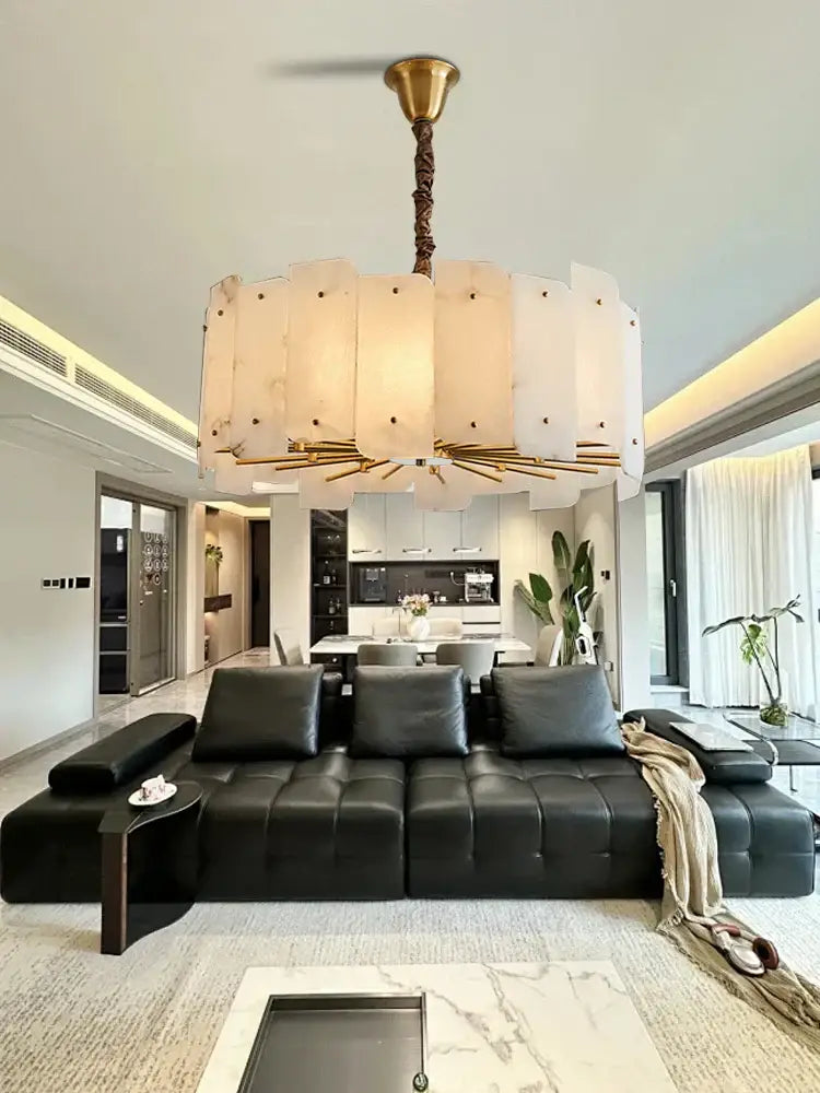 Brass Stone Pendant Light