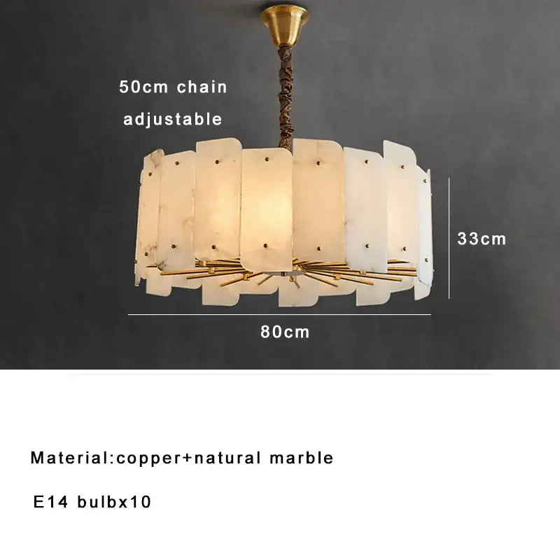Brass Stone Pendant Light