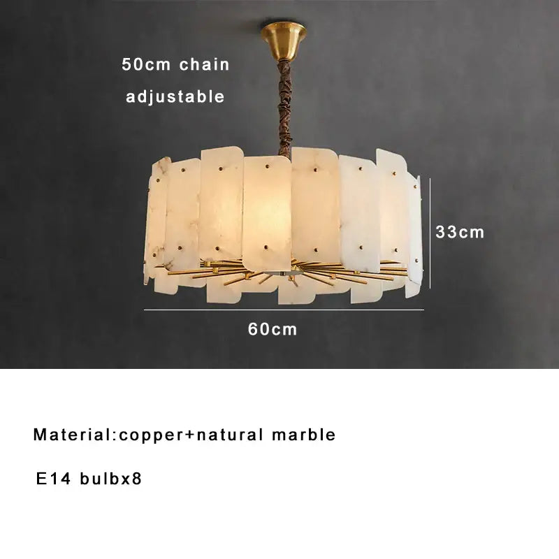 Brass Stone Pendant Light
