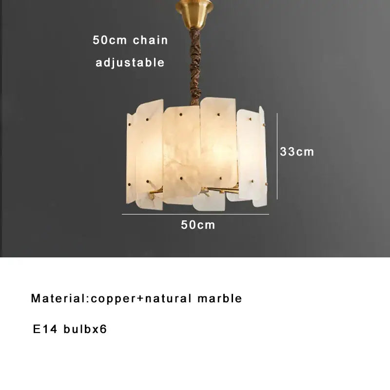 Brass Stone Pendant Light