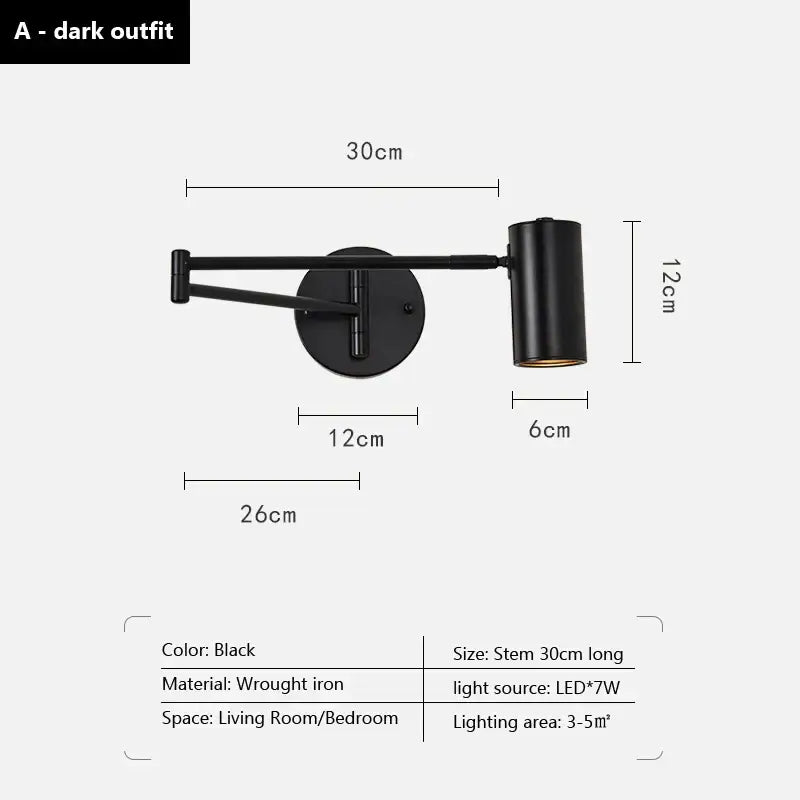 Brass Telescopic Swing-Arm Wall Lamp